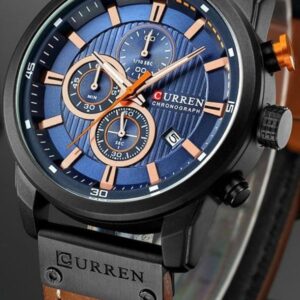 CURREN Sport Chronograph Leather Watch